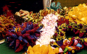 embroidered puppets