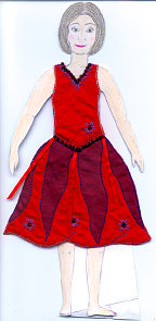 coloured-in doll