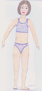 coloured-in doll
